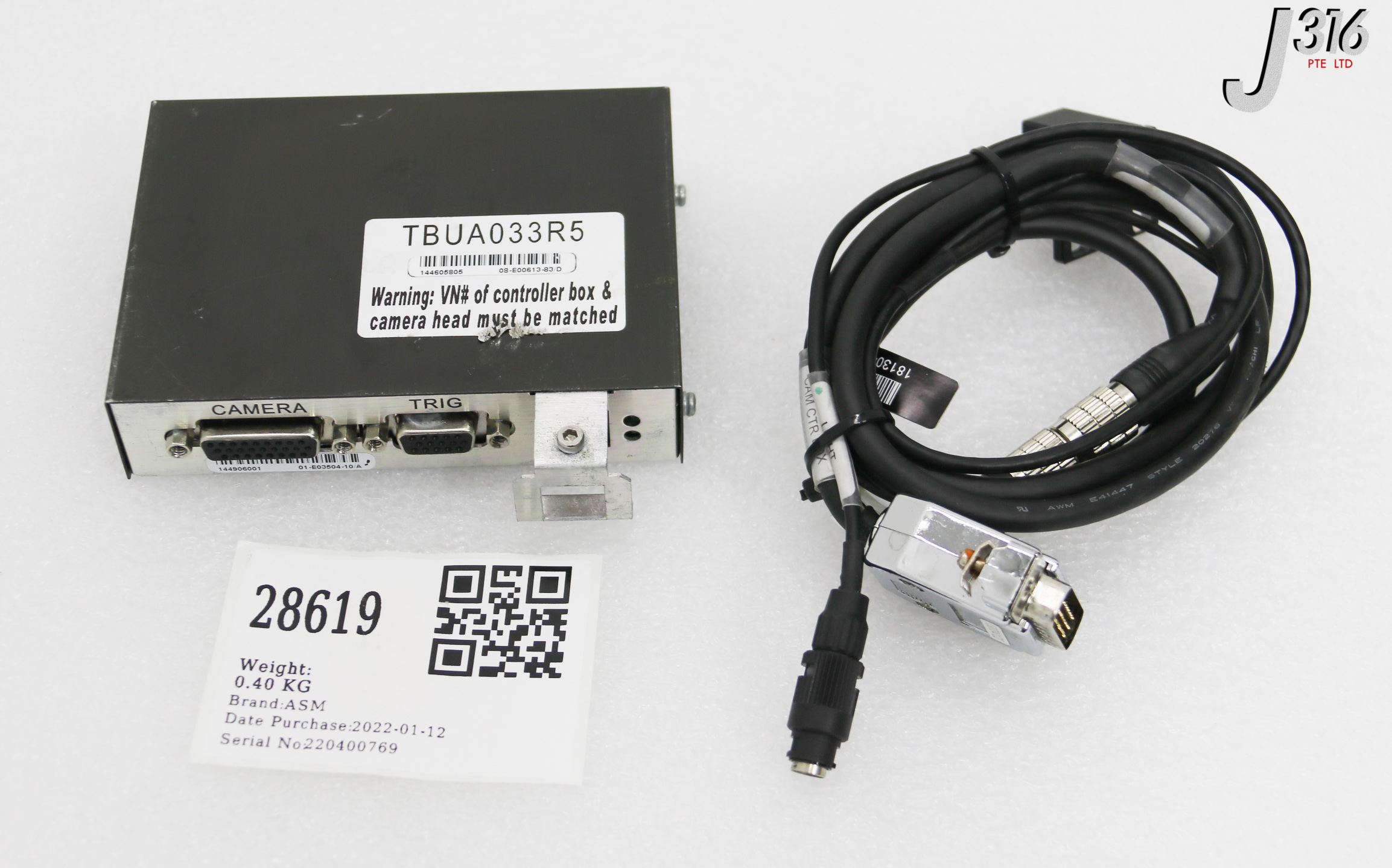 28619 ASM SPLIT IND CAMERA CTRL BOX W/ CABLE, 12-E62786 TBUA033R5